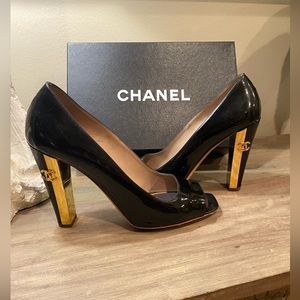 Chanel black heels